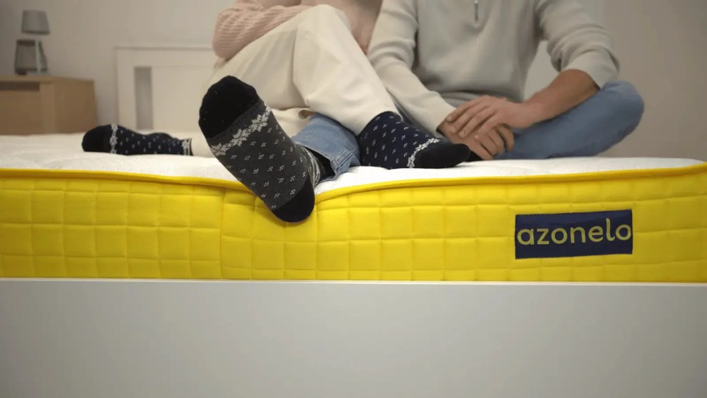 Azonelo Matrace 1+1 ortopedické matrace s pamäťovou penou 80x200 cm / 21 cm Yellow - antialergický poťah