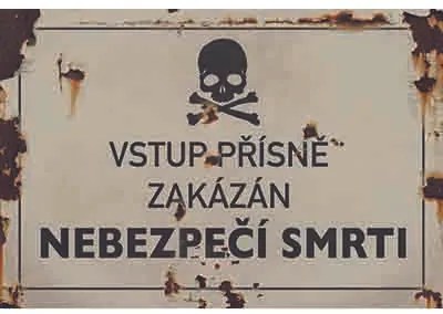Ceduľa Nebezpečí smrti