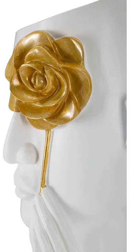 Biela váza z polyresínu 27 cm Fiore – Mauro Ferretti