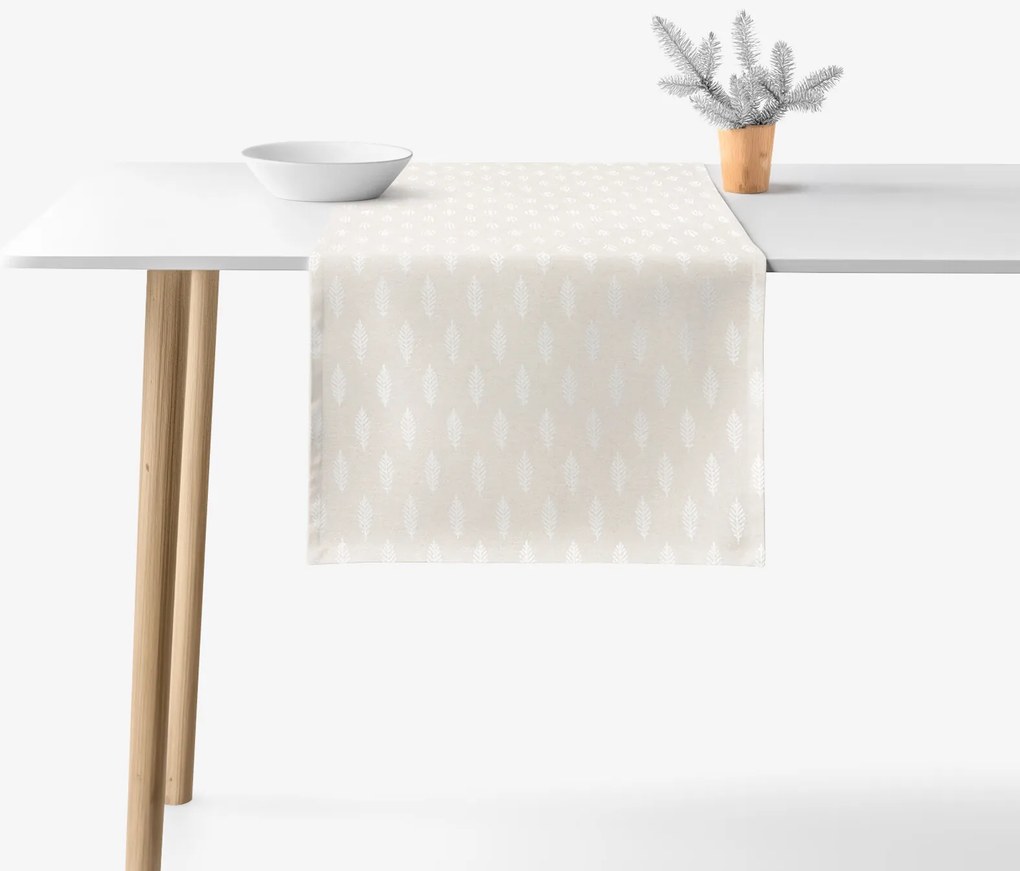 Goldea behúň na stôl natura – vetvičky na režnej 50x120 cm