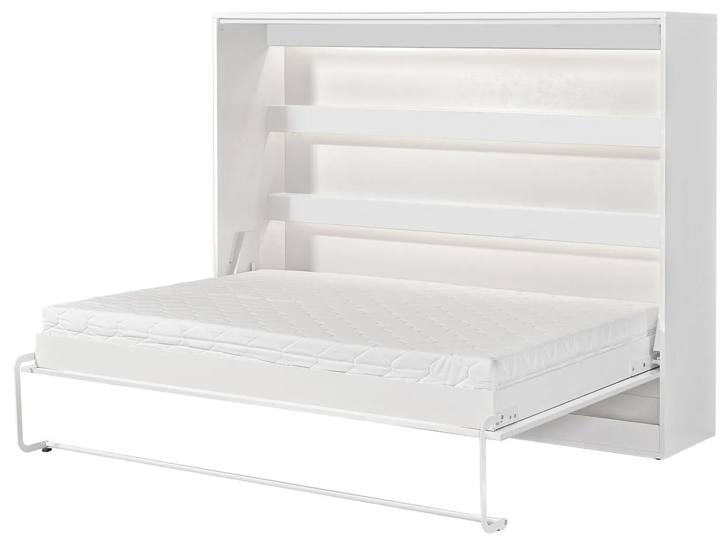 Sklápacia posteľ 140 Perfecto II (biela + biela + biela) (horizontálna) (bez osvetlenia). Akcia -20%. Vlastná spoľahlivá doprava až k Vám domov. 1128901