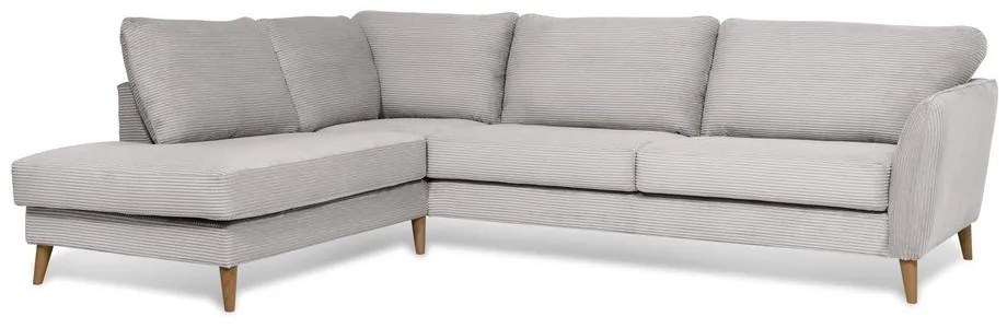 Svetlosivá menčestrová rohová pohovka (ľavý roh) Paris – Scandic