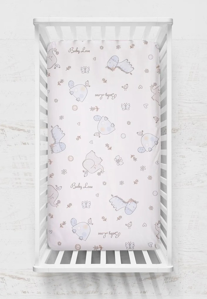 Detská bavlnená plachta s gumou Baby love Rozmer: 60x120 cm