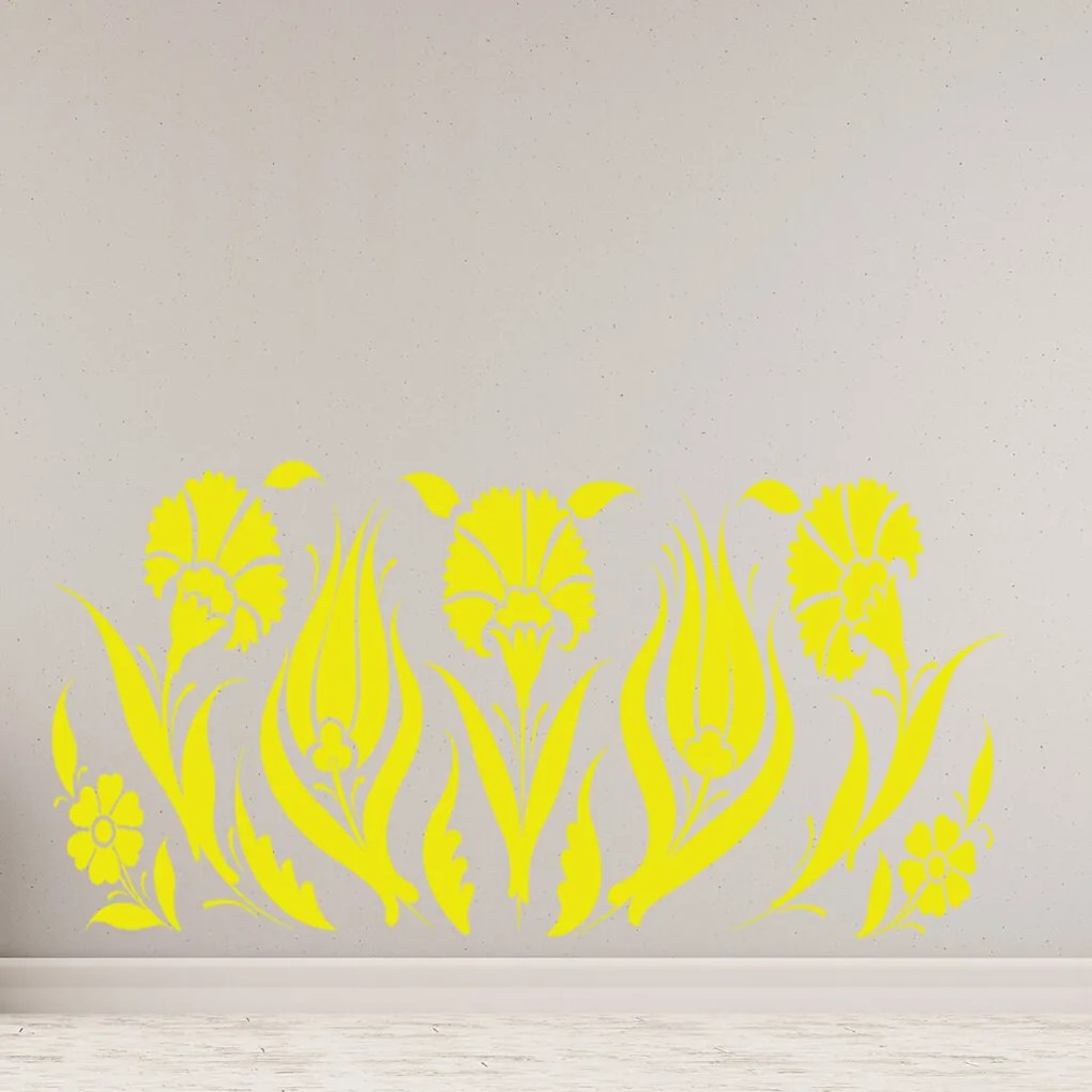 Veselá Stena Samolepka Oáza kvetín Farba: červená, Veľkosť: 60 x 22 cm