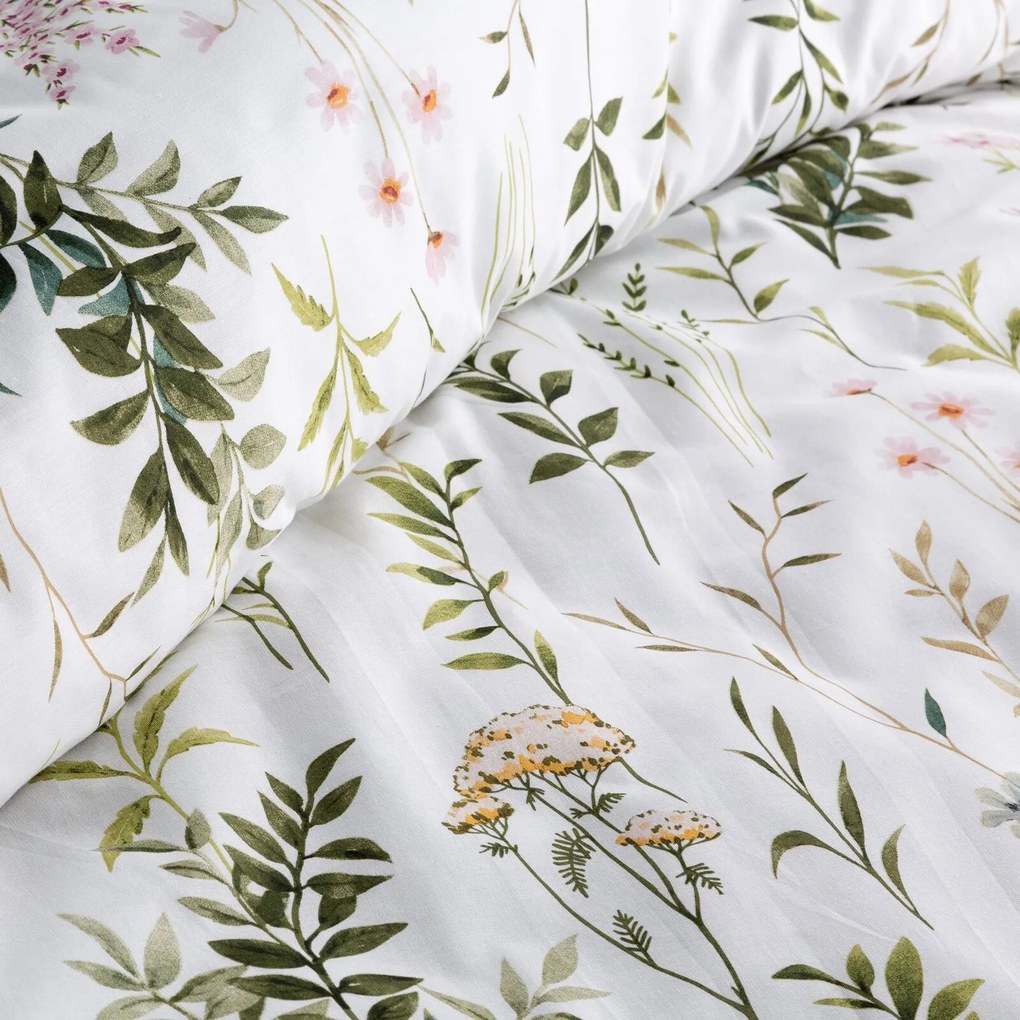RENFORCÉ OBLIEČKY VANESS 200X220 CM, 2 KS 70X80 CM LISTY