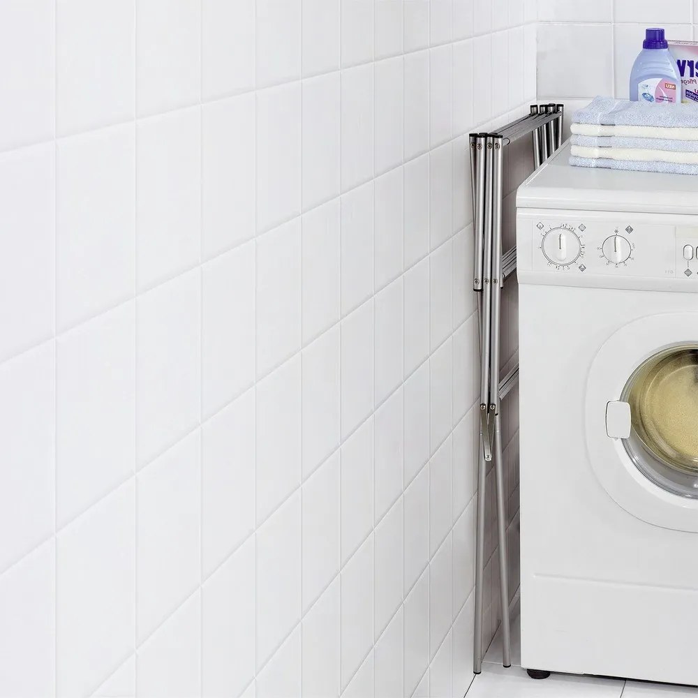 Sušiak na bielizeň v lesklej striebornej farbe 8 m – Wenko