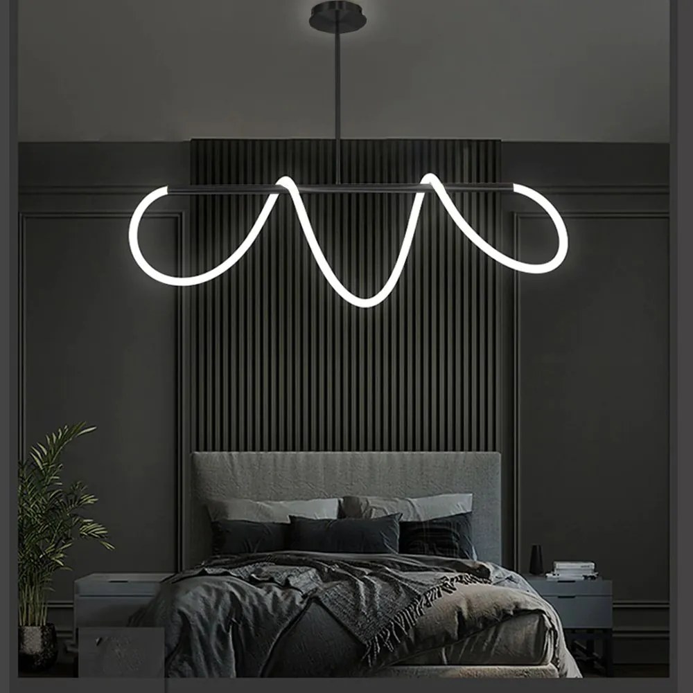 Toolight Toolight, LED závesné svietidlo 97 cm, 40W, APP856-CP, čierna, OSW-04031