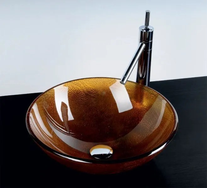 Sapho, SUN sklenené umývadlo priemer 42 cm, 2501-03