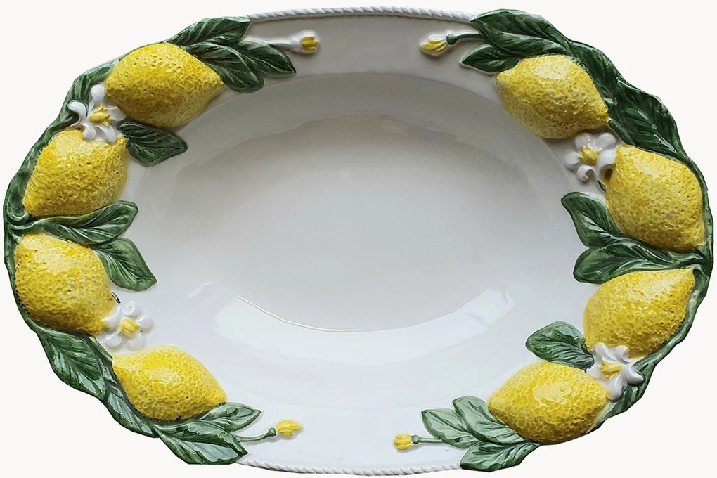 Ručne maľovaný servírovací podnos Lemon