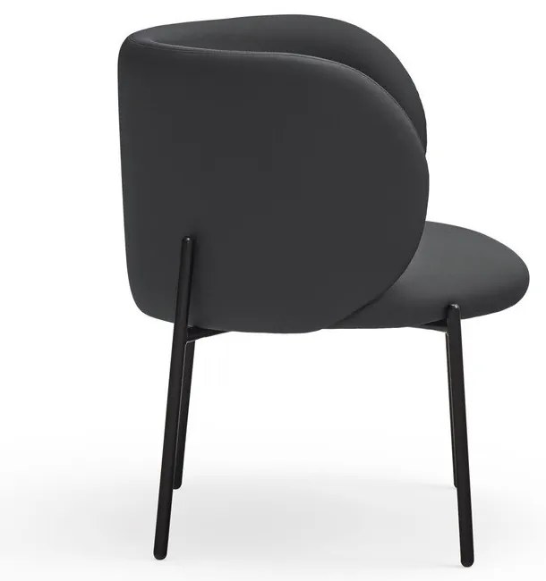 Čierne kreslo z imitácie kože Mogi - Teulat