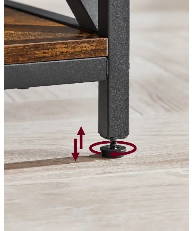 Konferenční stolek Vasagle LOFT s prodlužovací deskou černý/hnědý