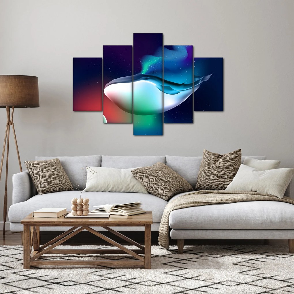 Obraz - Vesmírna veľryba (150x105 cm)