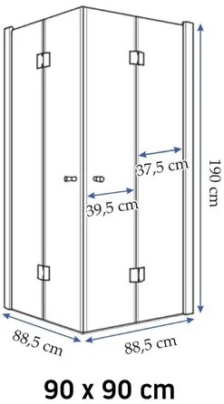 REA FOLD 90/90/190 sprchový kút