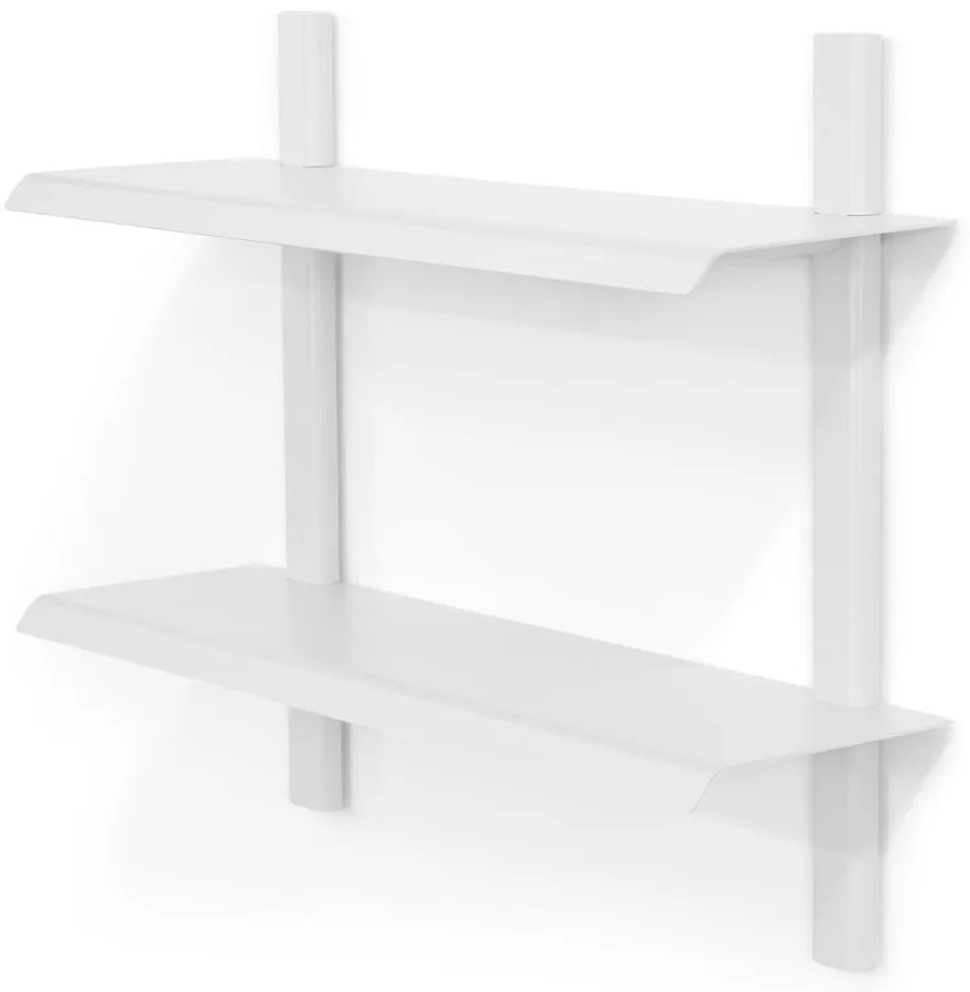 Biela poschodová kovová polica 60 cm Hola – Spinder Design