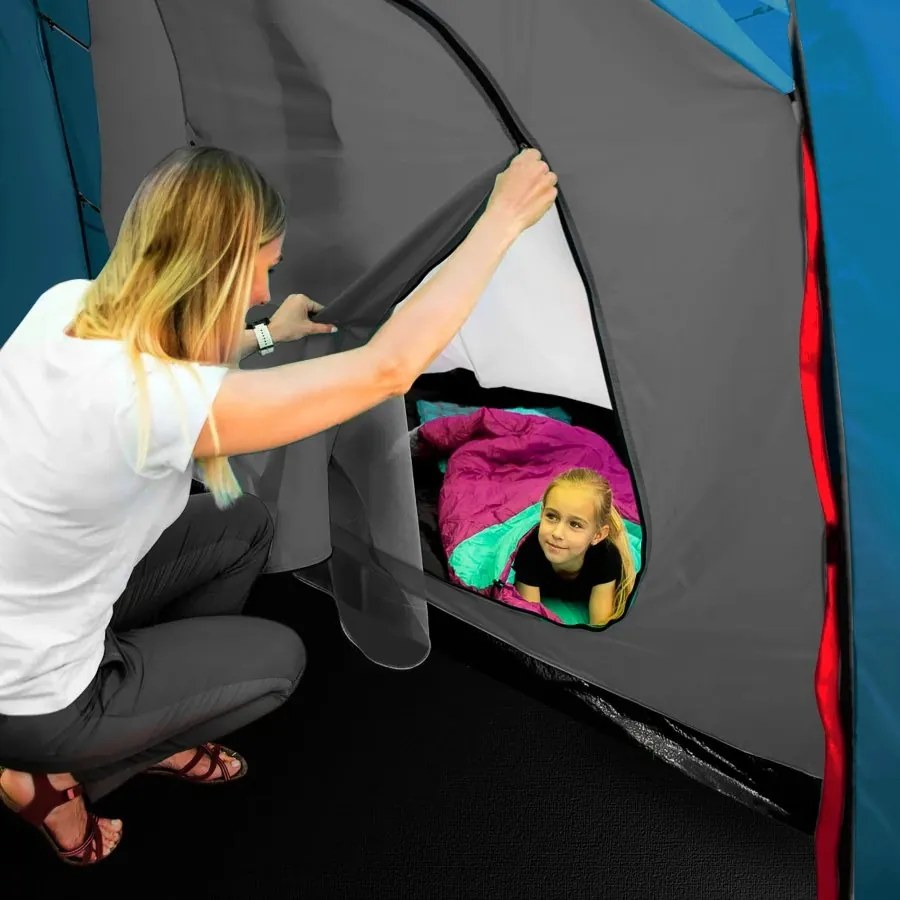 Rodinný stan NILS Camp NC6031 Highland modrý/svetlo šedý