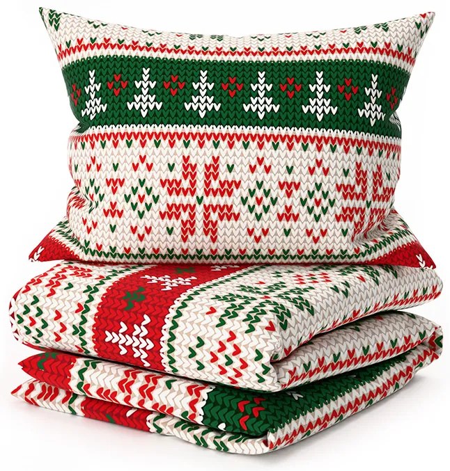 Obliečky z mikrovlákna FROSTED CHRISTMAS farebné Rozmer obliečky: 2 ks 70 x 90 cm | 200 x 220 cm