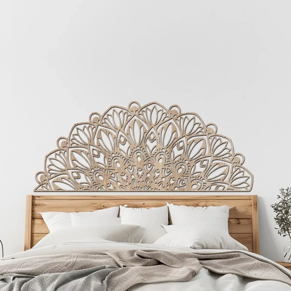 drevo zivota Drevená mandala KVÄŤ k posteli Farebný vzor: Dub Sonoma, Rozmery (cm): 90x38