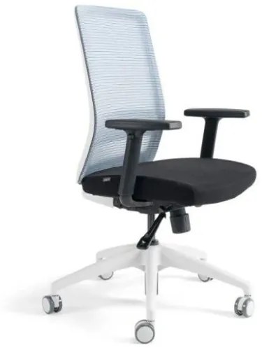 Kancelárska ergonomická stolička S30 — látka, viac farieb S podhlavníkom Modrá