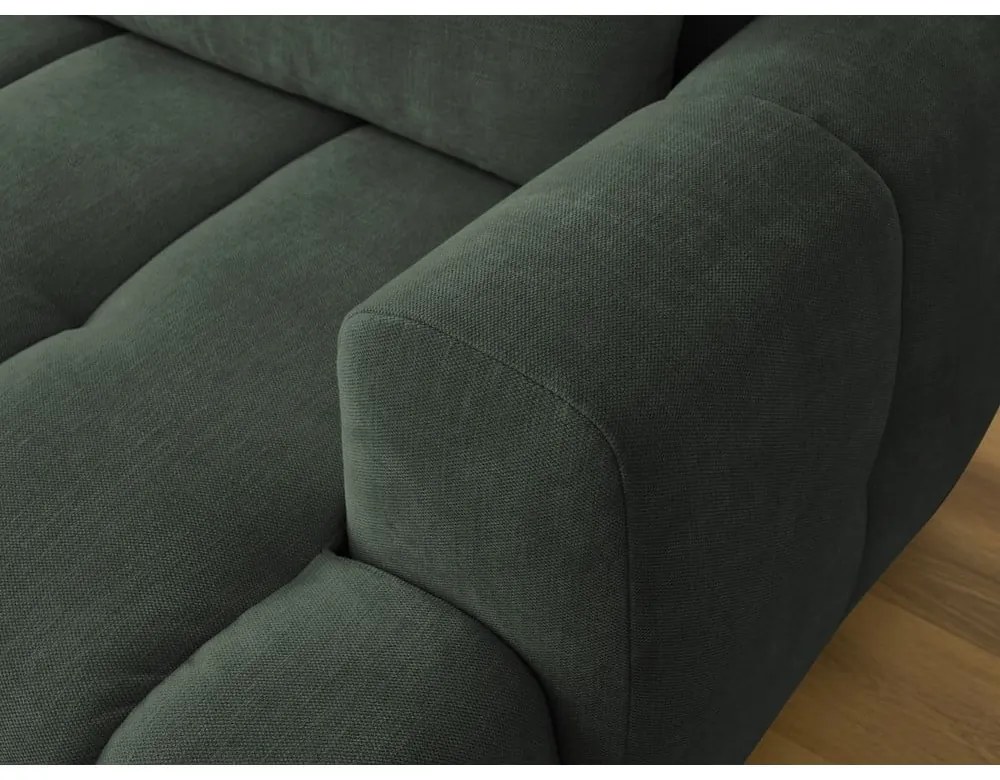 Zelená rozkladacia/s úložným priestorom rohová pohovka (ľavý roh/s leňoškou) Fuji – Bobochic Paris