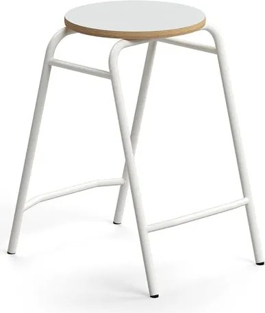 Stolička ALTUS, výška 590 mm, biela/šedá