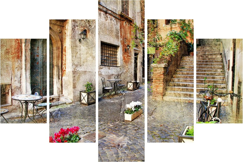 Obraz - Staré ulice Ríma (150x105 cm)
