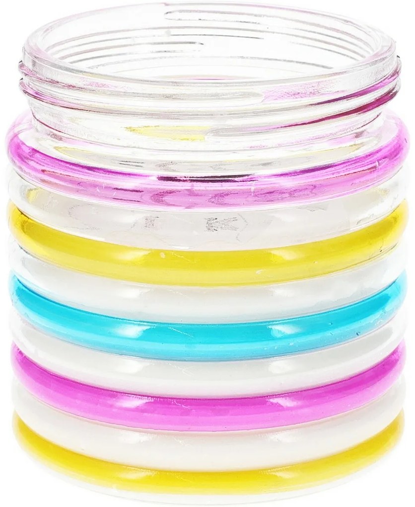 Repelentná sviečka Citronella Stripes, 780 g, 11 v 12 cm, ružová
