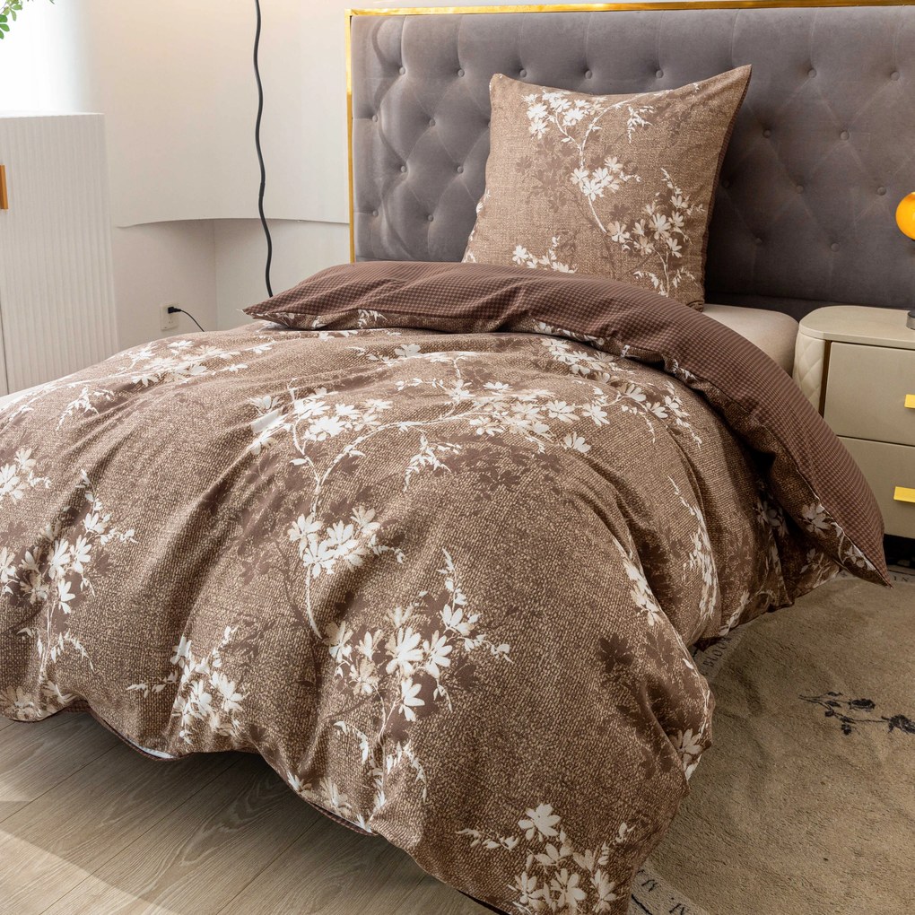 Mikroflanelové obliečky BRONIVA hnedé Rozmer obliečky: 70 x 90 cm | 140 x 200 cm