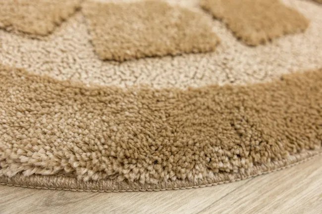 Kúpeľňový koberček Ocean béžový kruh
