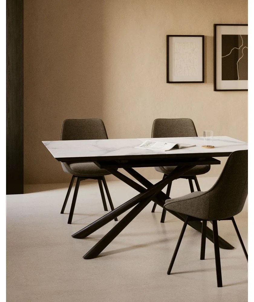 Tmavosivá jedálenská stolička Jenna – Kave Home