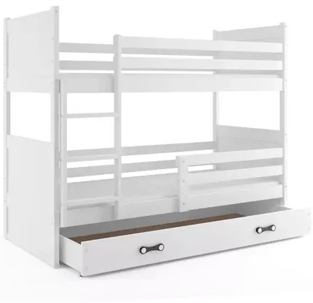 Poschodová detská posteľ RICO WHITE 90x200 cm - VIAC FARIEB