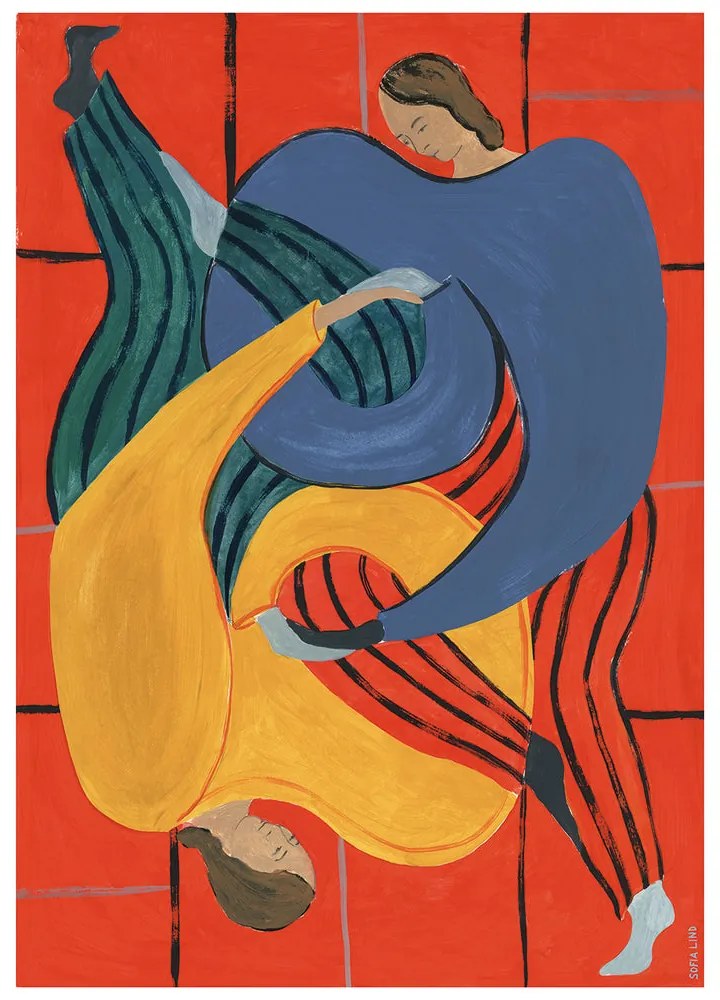The Poster Club Plagát Hold You Red by Sofia Lind 50x70 cm