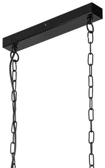 Luster na reťazi MORGAN 1xE27/60W/230V čierna/medená