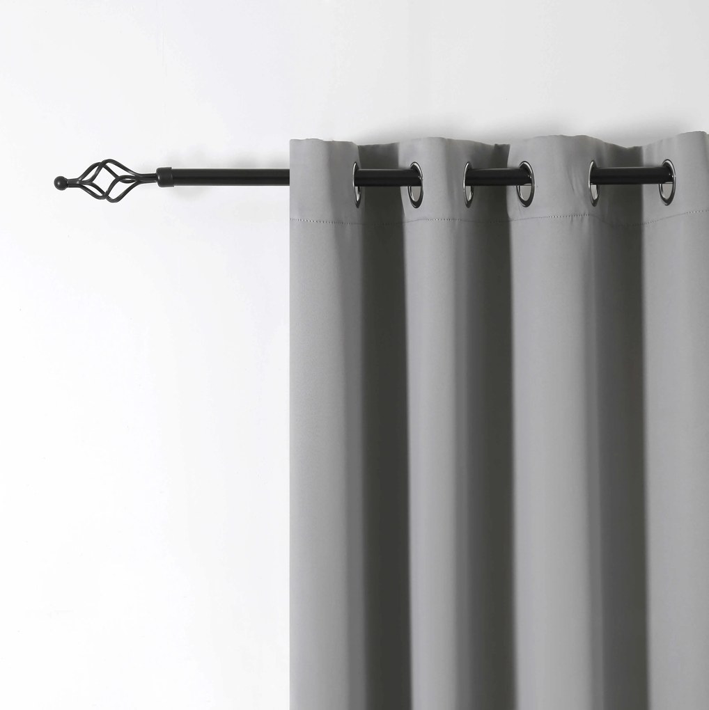 Svetlosivý záves OXFORD 140x250 cm Zavesenie: Kovové krúžky