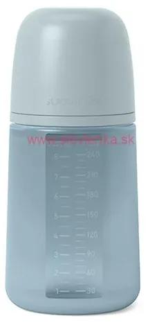 SUAVINEX - dojčenská fľaša 240 ml M Colour ESSENCE - modrá