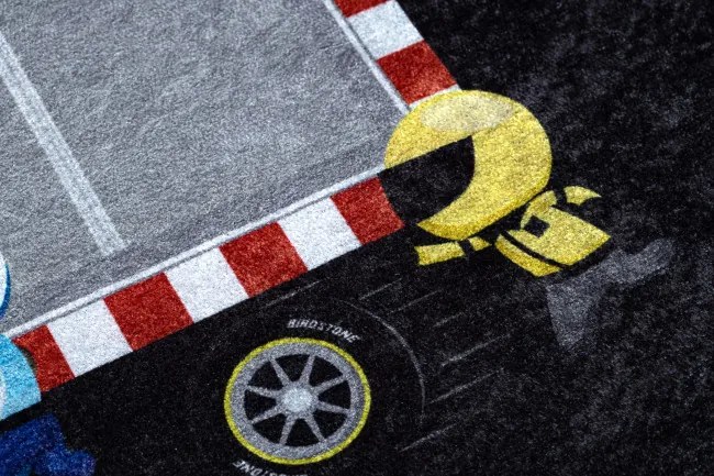 Detský koberec JUNIOR 52108.801 pretekár / Formula 1, sivý