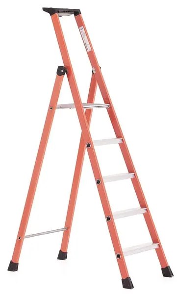 Sklolaminátový rebrík SLOPE, 5 priečok, výška 2000 mm