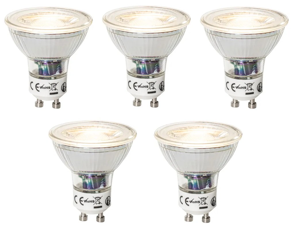 Sada 5 stmievateľných LED žiaroviek GU10 7W 600 lm 3000K