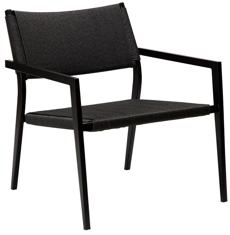 Čierne kreslo s trstinovým výpletom Loop – DAN-FORM Denmark