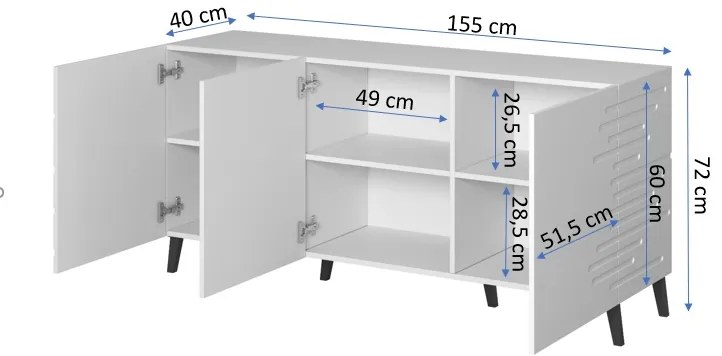 Cama Biela komoda Nova