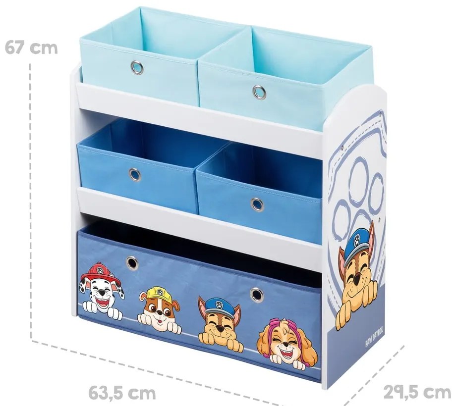 Detský organizér na hračky 63.5x29.5x67 cm Paw Patrol – Roba