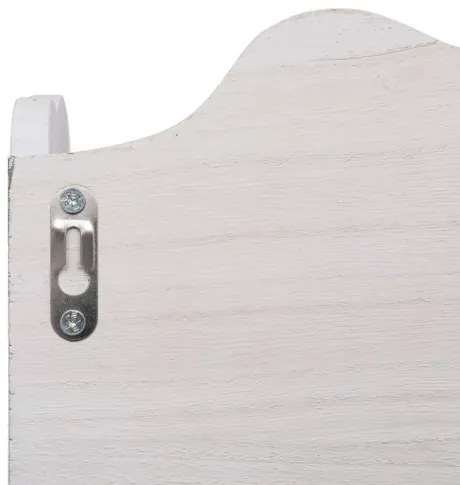 vidaXL Nástenný vešiak biely 50x10x30 cm drevený-