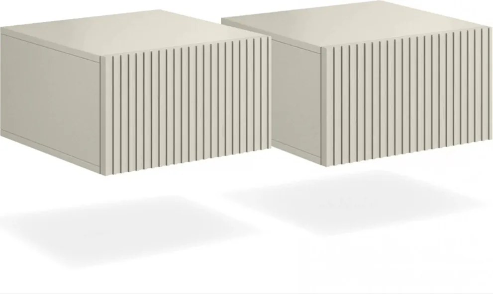 Sada závesných nočných stolíkov Nicole 46 cm - kašmír