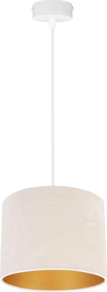 Závesné svietidlo Mediolan, 1x textilné tienidlo (výber z 10 farieb), (výber z 3 farieb konštrukcie), g