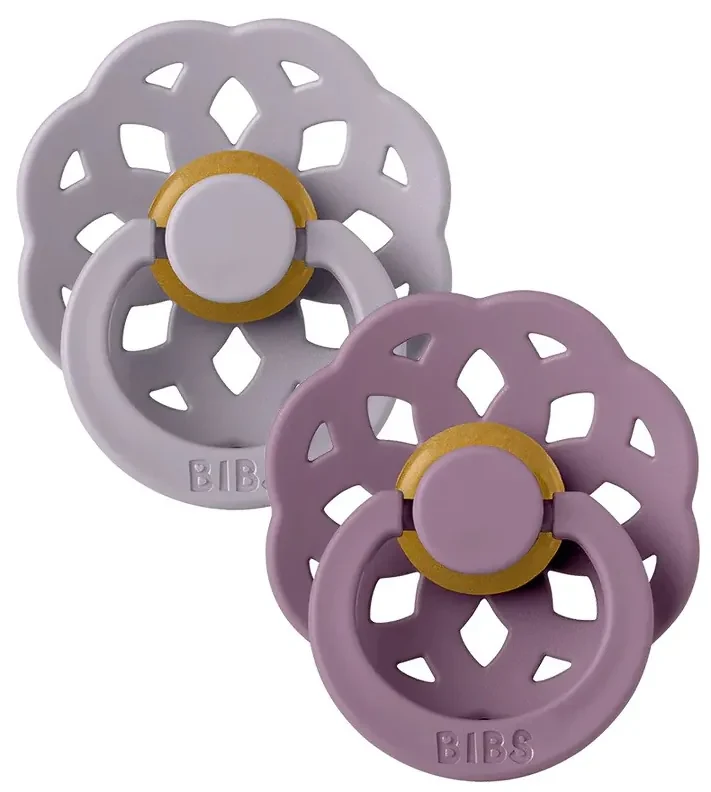 BIBS Okrúhle Boheme cumlíky 2ks Fossil Grey/Mauve 2