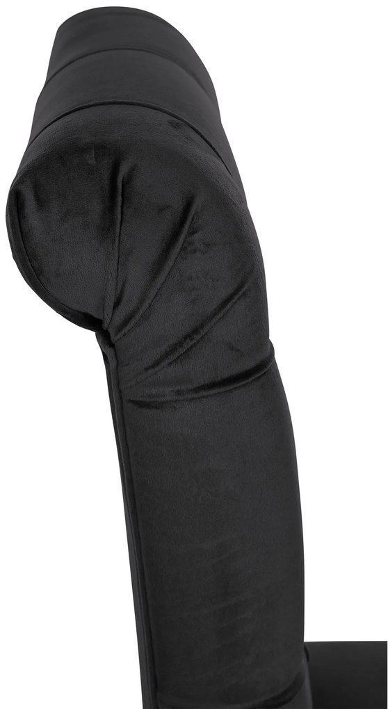 Jedálenská stolička Lisburn - zamat - Čierna