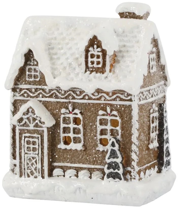 Perníková chalúpka so svetielkami Gingerbread Noël LED - 8*6*10 cm