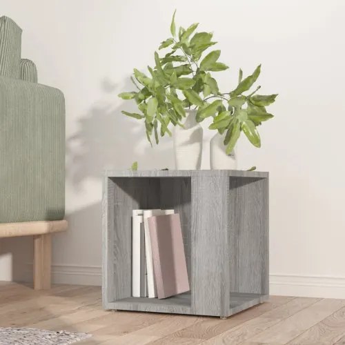 vidaXL Príručný stolík sivý dub sonoma 33x33x34,5 cm spracované drevo-