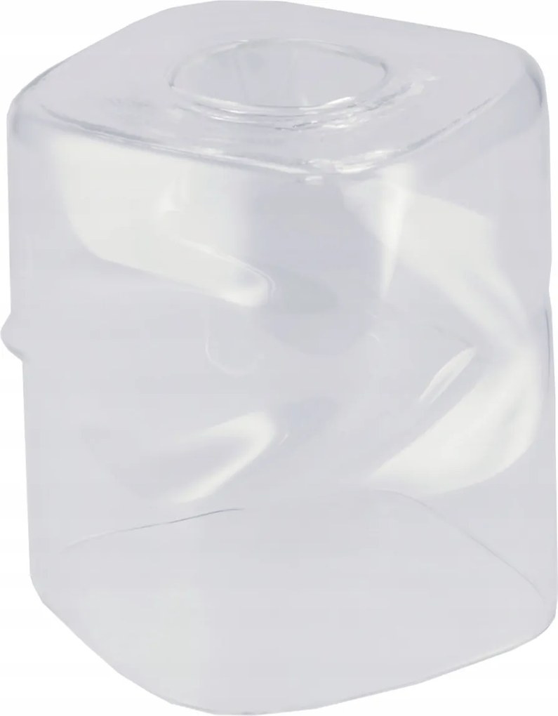 BERGE LED luster stropné svietidlo 2xE27, skladací sklenený štvorec, transparentný