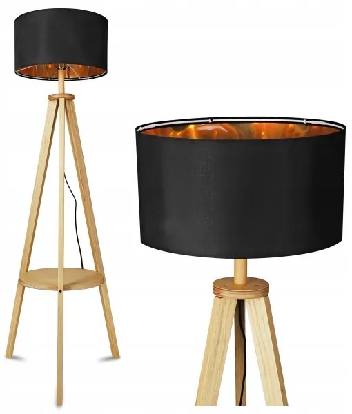 Stojacia lampa 1xE27/40W/230V čierna