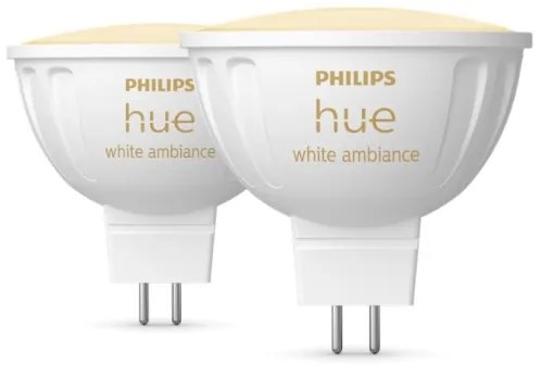 SADA 2x LED Stmievateľná žiarovka Philips Hue WA GU5,3/MR16/5,1W/12V 2200-6500K